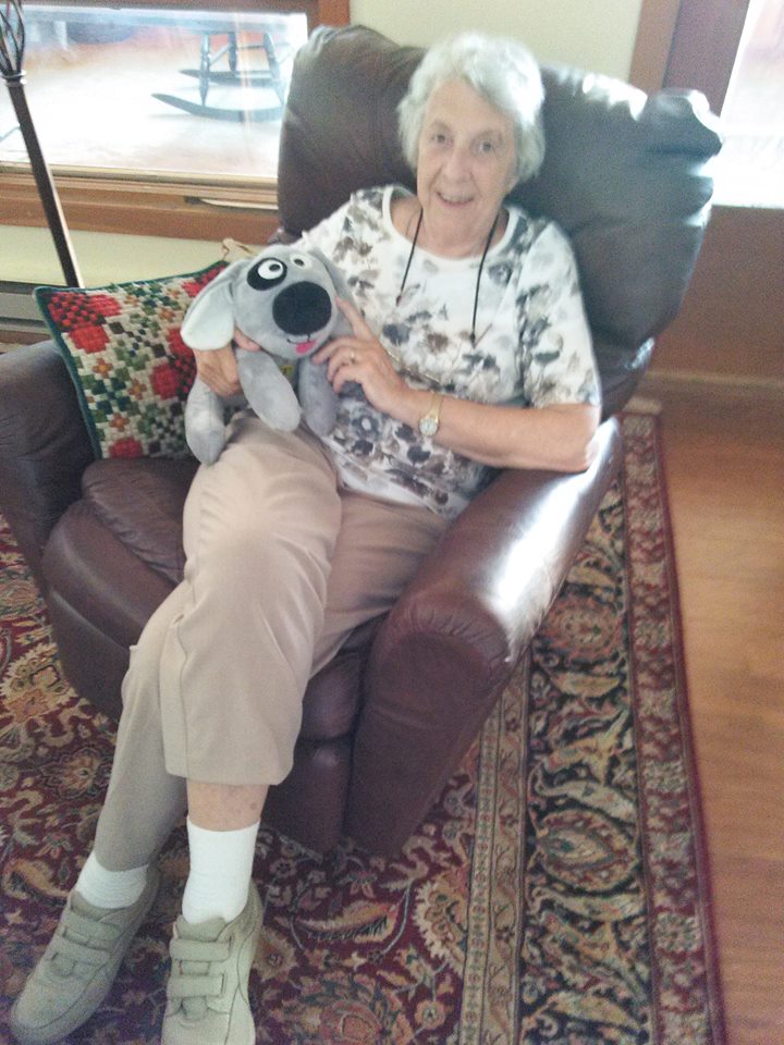 Seniors love Trouble the Dog
